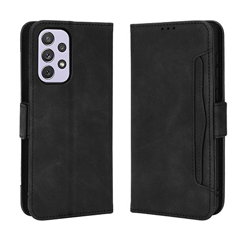 Custodia Portafoglio In Pelle Cover con Supporto BY3 per Samsung Galaxy A73 5G Nero