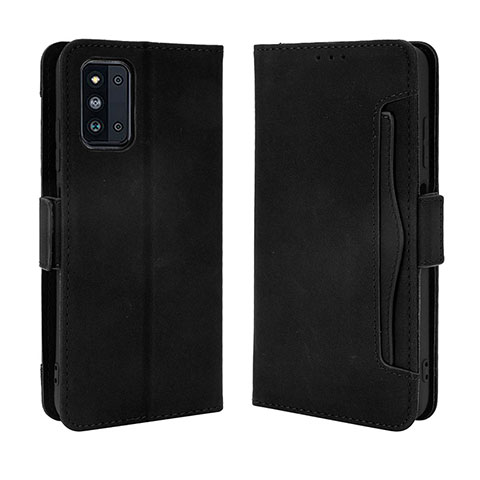 Custodia Portafoglio In Pelle Cover con Supporto BY3 per Samsung Galaxy F52 5G Nero