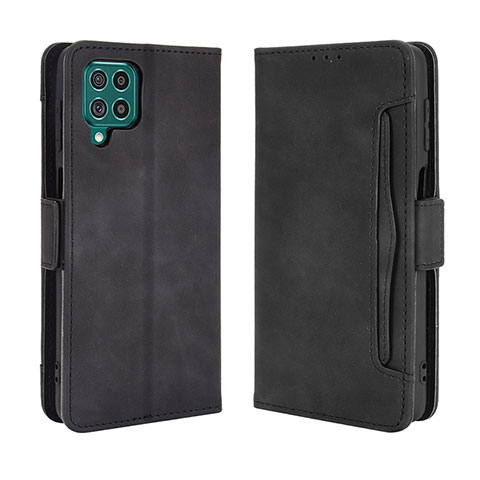 Custodia Portafoglio In Pelle Cover con Supporto BY3 per Samsung Galaxy F62 5G Nero