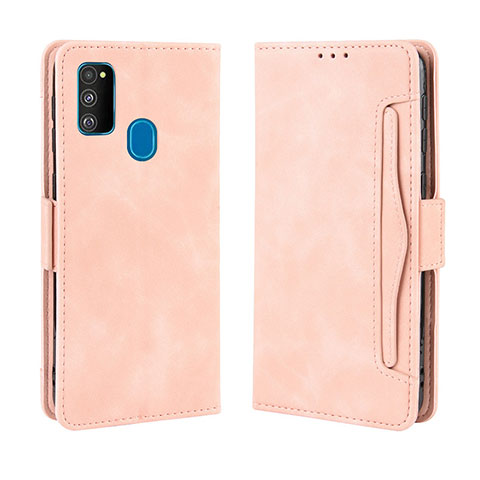 Custodia Portafoglio In Pelle Cover con Supporto BY3 per Samsung Galaxy M21 Rosa