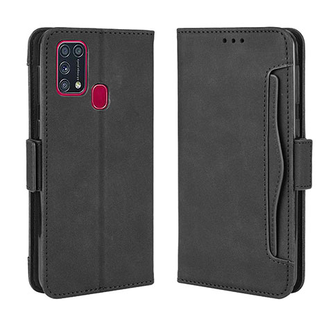 Custodia Portafoglio In Pelle Cover con Supporto BY3 per Samsung Galaxy M31 Prime Edition Nero