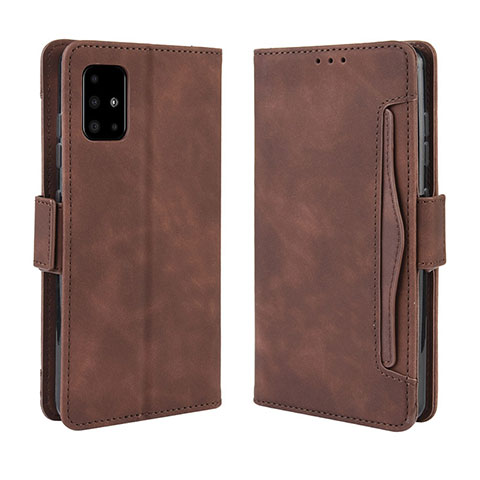 Custodia Portafoglio In Pelle Cover con Supporto BY3 per Samsung Galaxy M40S Marrone