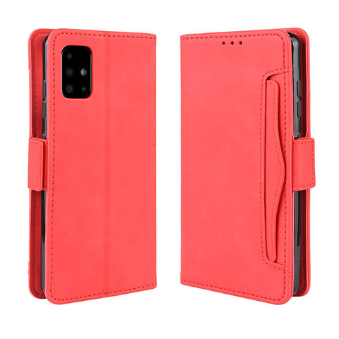 Custodia Portafoglio In Pelle Cover con Supporto BY3 per Samsung Galaxy M40S Rosso