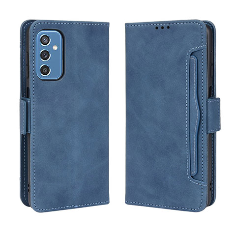 Custodia Portafoglio In Pelle Cover con Supporto BY3 per Samsung Galaxy M52 5G Blu