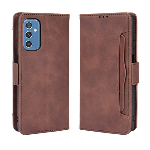 Custodia Portafoglio In Pelle Cover con Supporto BY3 per Samsung Galaxy M52 5G Marrone