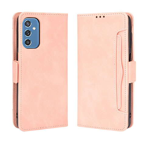 Custodia Portafoglio In Pelle Cover con Supporto BY3 per Samsung Galaxy M52 5G Rosa