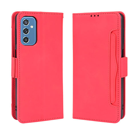 Custodia Portafoglio In Pelle Cover con Supporto BY3 per Samsung Galaxy M52 5G Rosso