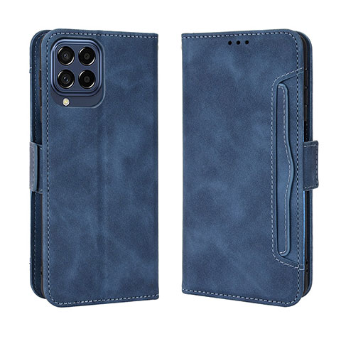 Custodia Portafoglio In Pelle Cover con Supporto BY3 per Samsung Galaxy M53 5G Blu