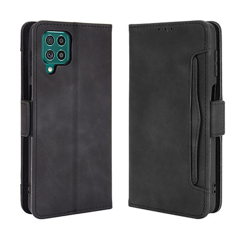 Custodia Portafoglio In Pelle Cover con Supporto BY3 per Samsung Galaxy M62 4G Nero