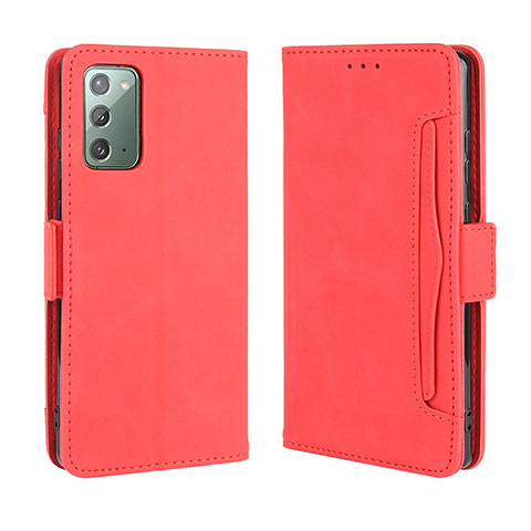 Custodia Portafoglio In Pelle Cover con Supporto BY3 per Samsung Galaxy S20 FE (2022) 5G Rosso