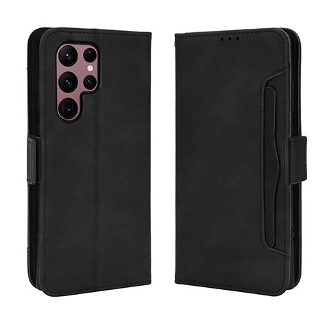 Custodia Portafoglio In Pelle Cover con Supporto BY3 per Samsung Galaxy S25 Ultra 5G Nero