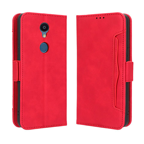 Custodia Portafoglio In Pelle Cover con Supporto BY3 per Sharp Rouvo V Rosso