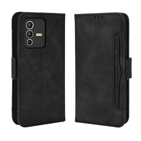 Custodia Portafoglio In Pelle Cover con Supporto BY3 per Vivo V23 Pro 5G Nero