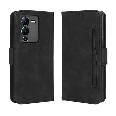 Custodia Portafoglio In Pelle Cover con Supporto BY3 per Vivo V25 Pro 5G Nero