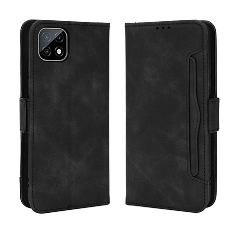 Custodia Portafoglio In Pelle Cover con Supporto BY3 per Wiko T3 Nero