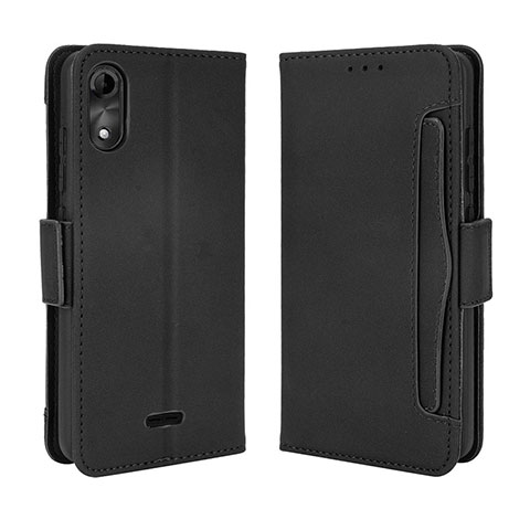 Custodia Portafoglio In Pelle Cover con Supporto BY3 per Wiko Y51 Nero