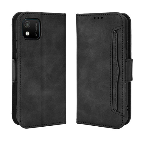 Custodia Portafoglio In Pelle Cover con Supporto BY3 per Wiko Y52 Nero