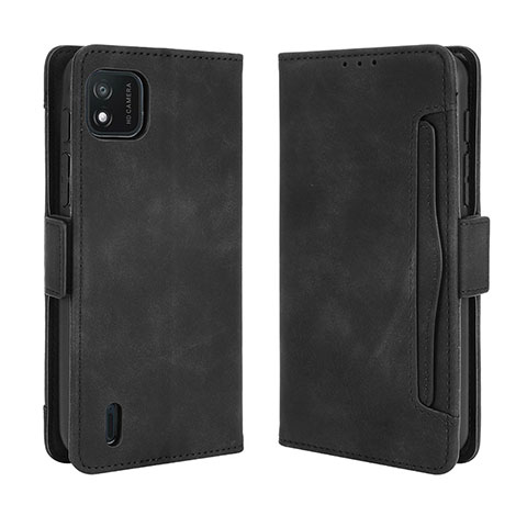 Custodia Portafoglio In Pelle Cover con Supporto BY3 per Wiko Y62 Nero