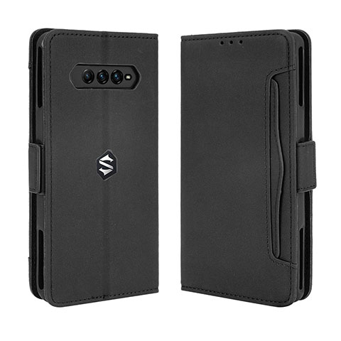 Custodia Portafoglio In Pelle Cover con Supporto BY3 per Xiaomi Black Shark 4 5G Nero