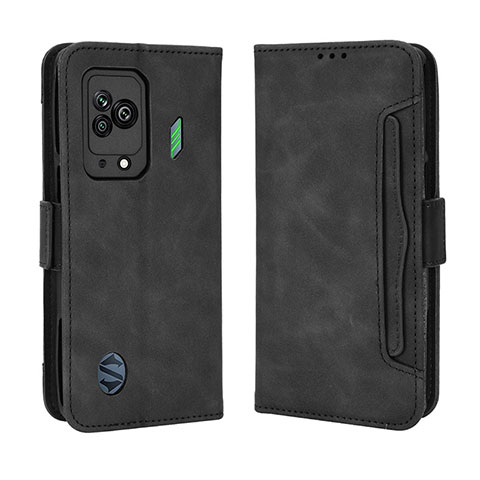 Custodia Portafoglio In Pelle Cover con Supporto BY3 per Xiaomi Black Shark 5 5G Nero