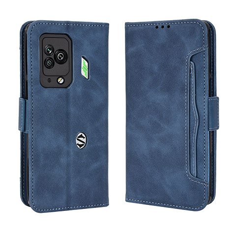 Custodia Portafoglio In Pelle Cover con Supporto BY3 per Xiaomi Black Shark 5 Pro 5G Blu