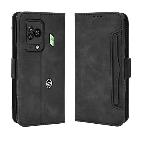 Custodia Portafoglio In Pelle Cover con Supporto BY3 per Xiaomi Black Shark 5 Pro 5G Nero