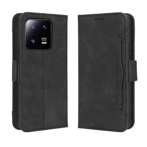 Custodia Portafoglio In Pelle Cover con Supporto BY3 per Xiaomi Mi 13 Pro 5G Nero