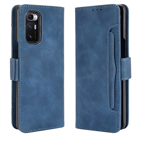 Custodia Portafoglio In Pelle Cover con Supporto BY3 per Xiaomi Mix Fold 5G Blu