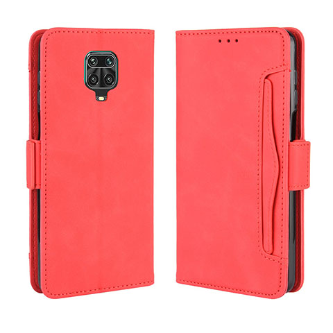 Custodia Portafoglio In Pelle Cover con Supporto BY3 per Xiaomi Poco M2 Pro Rosso