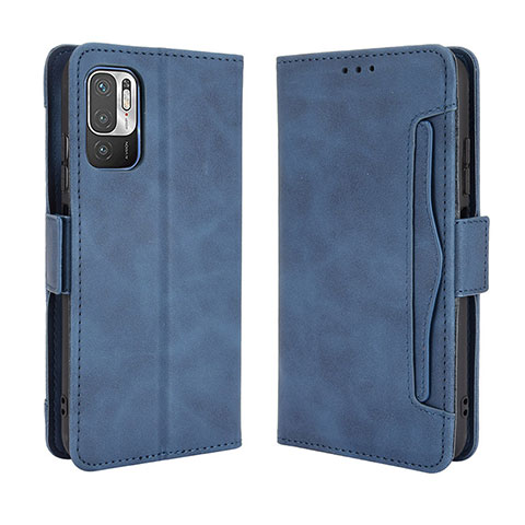 Custodia Portafoglio In Pelle Cover con Supporto BY3 per Xiaomi POCO M3 Pro 5G Blu