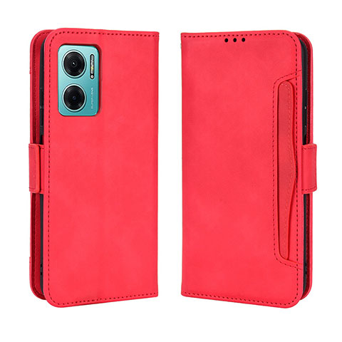 Custodia Portafoglio In Pelle Cover con Supporto BY3 per Xiaomi Redmi 10 Prime Plus 5G Rosso