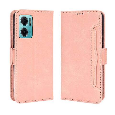 Custodia Portafoglio In Pelle Cover con Supporto BY3 per Xiaomi Redmi 11 Prime 5G Rosa