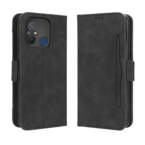 Custodia Portafoglio In Pelle Cover con Supporto BY3 per Xiaomi Redmi 11A 4G Nero