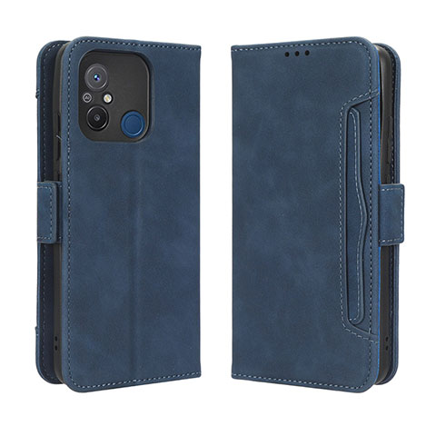 Custodia Portafoglio In Pelle Cover con Supporto BY3 per Xiaomi Redmi 12C 4G Blu