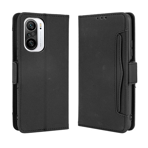 Custodia Portafoglio In Pelle Cover con Supporto BY3 per Xiaomi Redmi K40 5G Nero