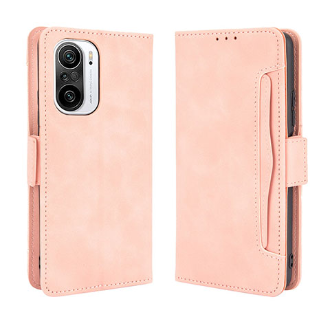 Custodia Portafoglio In Pelle Cover con Supporto BY3 per Xiaomi Redmi K40 5G Rosa