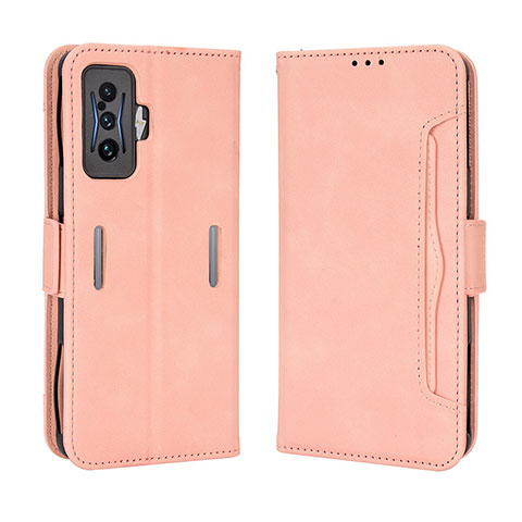 Custodia Portafoglio In Pelle Cover con Supporto BY3 per Xiaomi Redmi K50 Gaming AMG F1 5G Rosa