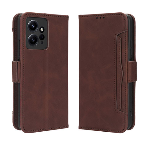 Custodia Portafoglio In Pelle Cover con Supporto BY3 per Xiaomi Redmi Note 12 4G Marrone