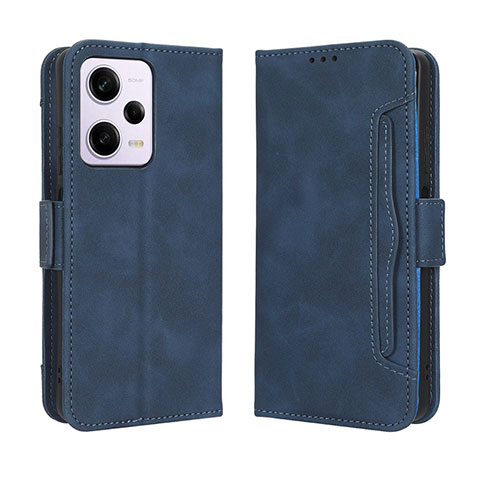 Custodia Portafoglio In Pelle Cover con Supporto BY3 per Xiaomi Redmi Note 12 Pro+ Plus 5G Blu