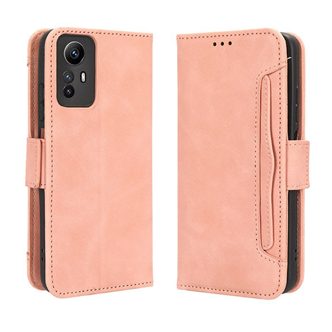 Custodia Portafoglio In Pelle Cover con Supporto BY3 per Xiaomi Redmi Note 12S Rosa