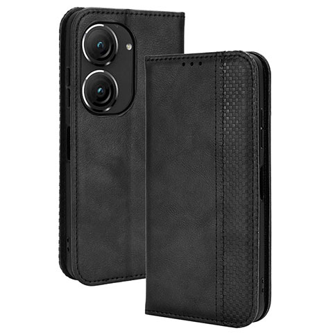 Custodia Portafoglio In Pelle Cover con Supporto BY4 per Asus ZenFone 10 Nero