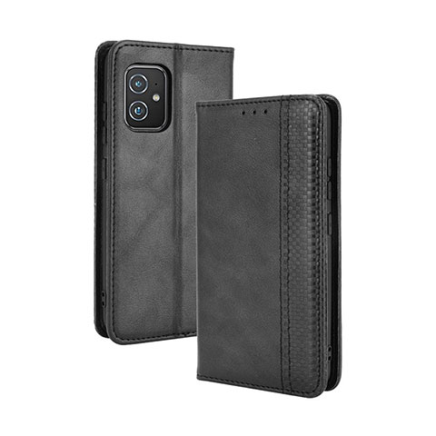 Custodia Portafoglio In Pelle Cover con Supporto BY4 per Asus ZenFone 8 Mini Nero