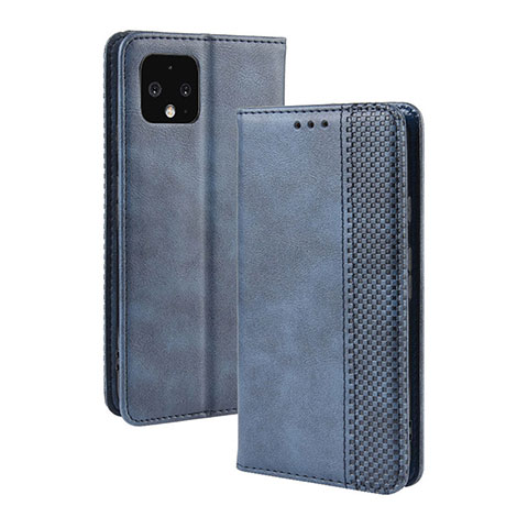 Custodia Portafoglio In Pelle Cover con Supporto BY4 per Google Pixel 4 Blu