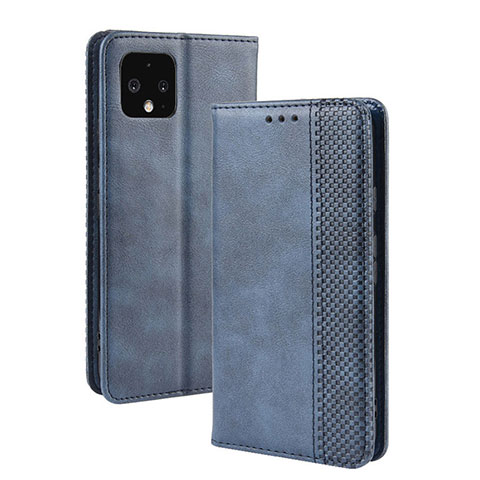 Custodia Portafoglio In Pelle Cover con Supporto BY4 per Google Pixel 4 XL Blu