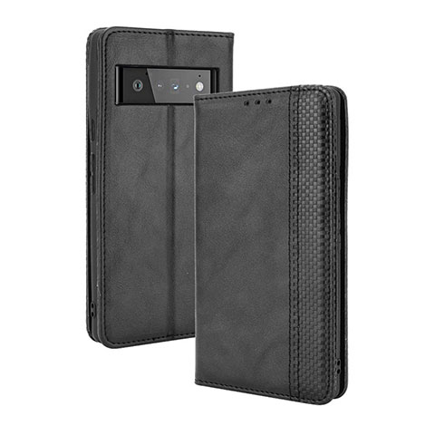 Custodia Portafoglio In Pelle Cover con Supporto BY4 per Google Pixel 6 Pro 5G Nero