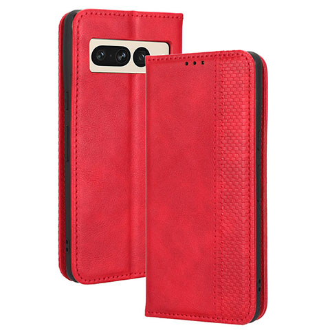 Custodia Portafoglio In Pelle Cover con Supporto BY4 per Google Pixel 7 Pro 5G Rosso