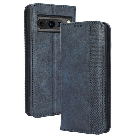 Custodia Portafoglio In Pelle Cover con Supporto BY4 per Google Pixel 8 Pro 5G Blu