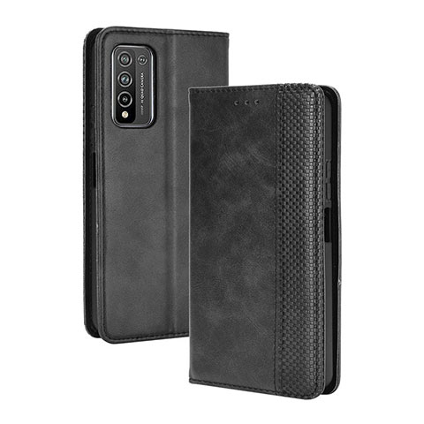 Custodia Portafoglio In Pelle Cover con Supporto BY4 per Huawei Honor 10X Lite Nero