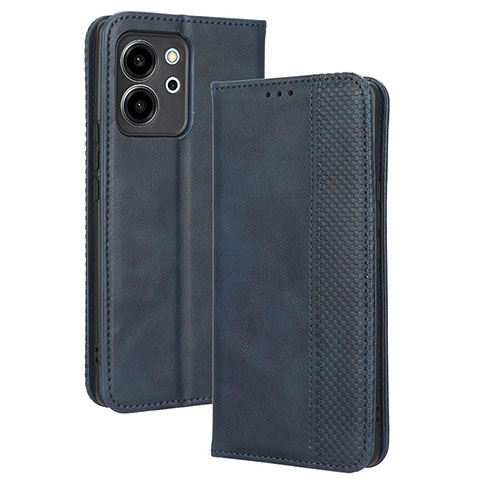 Custodia Portafoglio In Pelle Cover con Supporto BY4 per Huawei Honor 80 SE 5G Blu