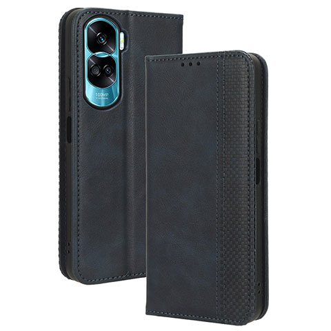 Custodia Portafoglio In Pelle Cover con Supporto BY4 per Huawei Honor 90 Lite 5G Blu